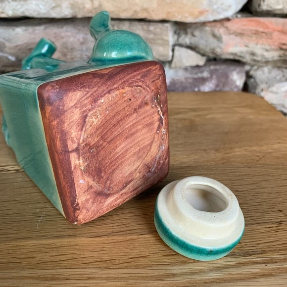 VTG Asian Teapot Ceramic Bamboo Tea Pot - Picture 11 of 13